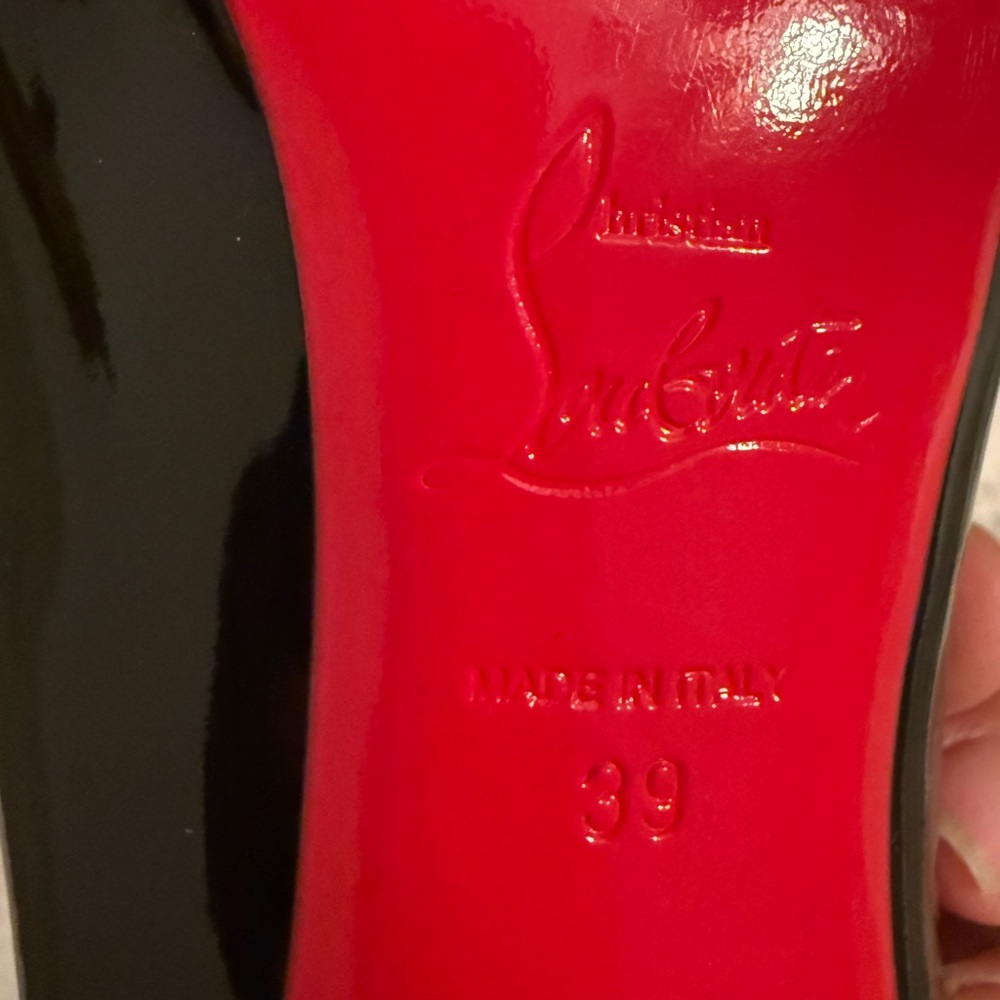 Christian Louboutin Pigalle Follies 100mm Patent Leather Black Heels size 39 EU - Picture 9 of 10